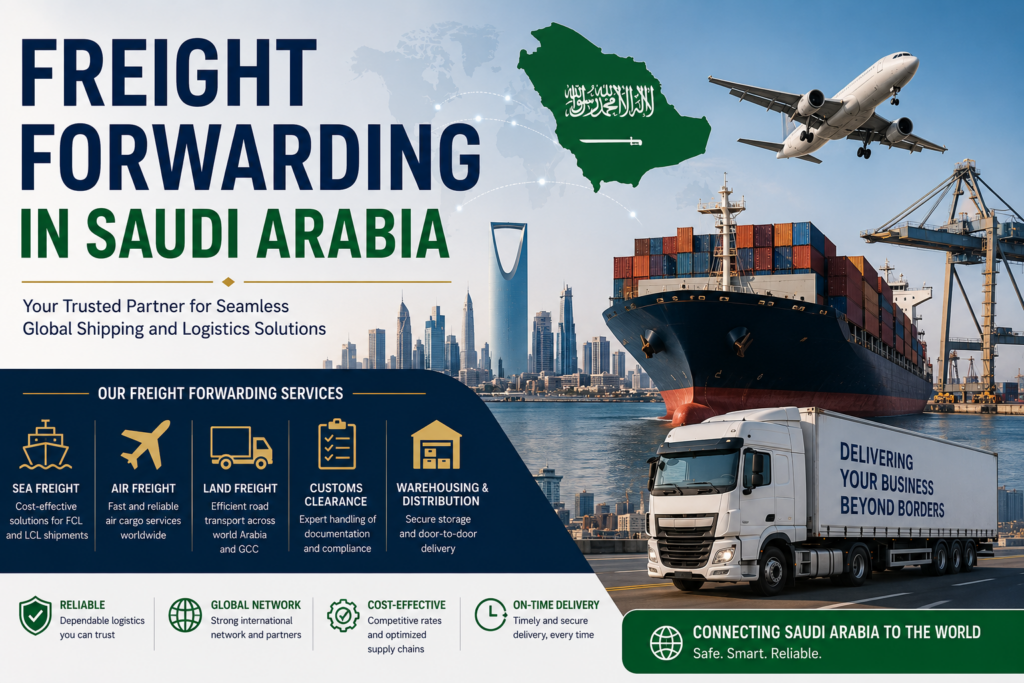 Freight Forwarding in Saudi Arabia: Everything Businesses Need to Know in 2026 1 Freight Forwarding in Saudi Arabia (2026 Guide)