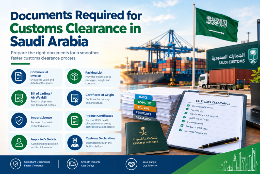 Documents Required for Customs Clearance in Saudi Arabia