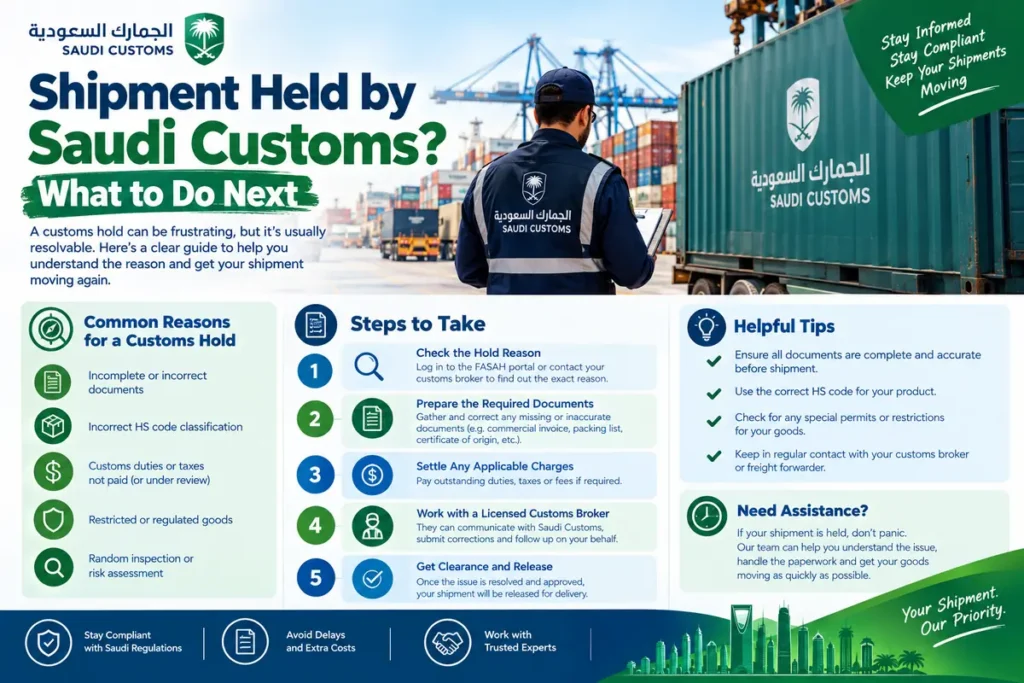 Shipment Held by Saudi Customs